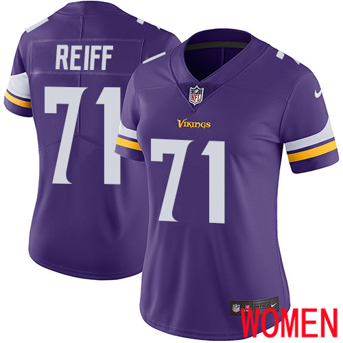 Minnesota Vikings #71 Limited Riley Reiff Purple Nike NFL Home Women Jersey Vapor Untouchable->youth nfl jersey->Youth Jersey